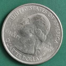 AMERİKA  2015 P    25 CENT  ÇEYREK DOLAR  HATIRA Güzel Amerika Çeyrekleri - Mavi Ridge Park Yolu