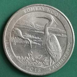 AMERİKA  2015 P    25 CENT  ÇEYREK DOLAR  HATIRA Güzel Amerika Çeyrekleri - Bombay Hook