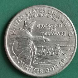 AMERİKA  2021  P    25 CENT  ÇEYREK DOLAR  HATIRA George Washington - Delaware'i Geçmek