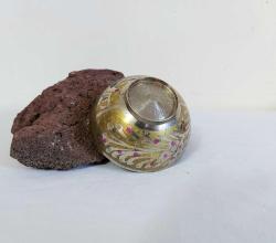 Antika Pirinç Hamam Tası - Cami desenli Çiçek Süslemeli - Şifa Tası