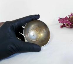 Antika Pirinç Hamam Tası - Cami desenli Çiçek Süslemeli - Şifa Tası