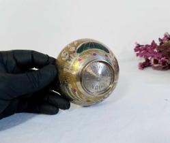 Antika Pirinç Hamam Tası - Cami desenli Çiçek Süslemeli - Şifa Tası