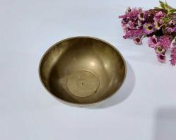 Antika Pirinç Hamam Tası - Çiçek Süslemeli - Şifa Tası