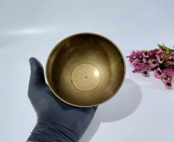 Antika Pirinç Hamam Tası - Çiçek Süslemeli - Şifa Tası