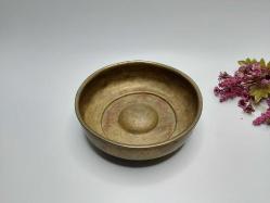 Antika Pirinç Hamam Tası - Çiçek Süslemeli - Şifa Tası - Çok Büyük Boy