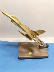 RF28---PİRİNÇ DÖKÜM F16 SAVAŞ UÇAĞI MAKET-BİBLO