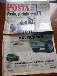 Posta Gazetesi - Turkish Newspaper - 9 Şubat 2000 - Antalya'da emekli yüzbaşı Gürcan Doğrusöyler  elindeki senedi zorla almak isteyen iki galerici kardeşi sokak ortasında kurşuna dizdi Fotoğrafı - Savaş Ay Yıldız Asyalı ve Billur Kalkavan Eyvah babam dizisinde beraberler Fotoğrafı - reyting Hamdi Fotoğrafı - manken Tuğba Özay'ın öfkesi Fotoğrafı - 14 Şubat sevgililer günü - Cerrah Çelebi'nin maceraları yazan Profesör Doktor Tarık Minkari - FIAT Palio tam sayfa reklam - patates Çankaya köşkü'nde Süleyman Demirel'in huzuruna çıktı Fotoğrafı - Fazilet Partili Merve Kavakçı şimdi yandı Fotoğrafı - besle Cemalettin Kaplanı olsun Taliban Fotoğrafı - RTÜK üyeleri Hizbullah'ın vahşet kasetleri için Drakula filmi değil gerçek yayınlanmasın dedi - İsrail de sorgulanan Nesim Malki'nin kasası Erol Erkohen polise Alaattin Çakıcı beni ve Nesim Malki'yi  ölümle tehdit etti dedi - yüksek mahkemeye türban başvurusu - sağlık Bakanı Osman Durmuş'un kadro inadı - Matrix sinemalarda - Süleyman Seba