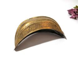 Antika Pirinç Keşkülü Fukara - Eski Yazılı - Süslemeli - Şifa Tası