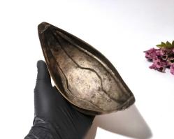 Antika Pirinç Keşkülü Fukara - Eski Yazılı - Süslemeli - Şifa Tası