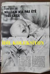 PRENSES DIANA'NIN FOTOĞRAFLI DERGİ SAYFASI (3 YAPRAK, TOPLAM 6 SAYFA) - A MAGAZINE CLIPPING OF PRINCESS DIANA - 32 x 23 cm EBADINDA - FRANSIZCA DERGİDEN, PRINCESS DIANA & PRINCE WILLIAM ve KRALİYET AİLESİNİN TOPLUCA FOTOĞRAFI