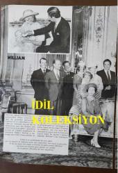 PRENSES DIANA'NIN FOTOĞRAFLI DERGİ SAYFASI (3 YAPRAK, TOPLAM 6 SAYFA) - A MAGAZINE CLIPPING OF PRINCESS DIANA - 32 x 23 cm EBADINDA - FRANSIZCA DERGİDEN, PRINCESS DIANA & PRINCE WILLIAM ve KRALİYET AİLESİNİN TOPLUCA FOTOĞRAFI