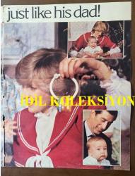 PRENSES DIANA'NIN FOTOĞRAFLI DERGİ SAYFASI (2 YAPRAK, TOPLAM 4 SAYFA) - A MAGAZINE CLIPPING OF PRINCESS DIANA - 30 x 23 cm EBADINDA - İNGİLİZCE DERGİDEN, PRINCESS DIANA & PRINCE WILLIAM & PRINCE CHARLES