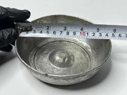 Antika Bakır Hamam Tası - Kabartmalı Göbekli - Şifa Tası - Çocuk Boy