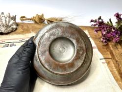 Antika Bakır Hamam Tası - Çiçek Süslemeli - Şifa Tası - Çok Büyük Boy