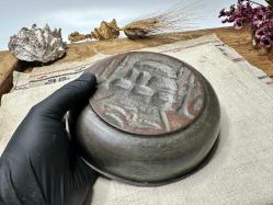 Antika Bakır Hamam Tası - AYA SOFYA Kabartmalı - Süslemeli Şifa Tası - Çok Büyük Boy - NADİR