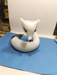 RF28---EL YAPIMI CAM TİLKİ BİBLO