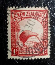Yeni Zelanda 1935-42, Kiwi Kuşu, 1D - damgalı