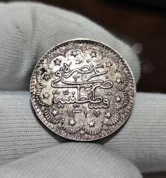 Sultan Reşat 1327/8 Gümüş 5 Kuruş Nadir