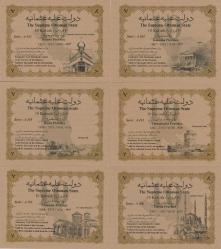 OSMANLI İMPARATORLUĞU VİLAYETLER SERİSİ - 1 ''6 FARKLI VİLAYET'' 10 PİASTRES FANTAZİ/HATIRA BANKNOT SETİ ÇİL