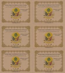 OSMANLI İMPARATORLUĞU VİLAYETLER SERİSİ - 1 ''6 FARKLI VİLAYET'' 10 PİASTRES FANTAZİ/HATIRA BANKNOT SETİ ÇİL