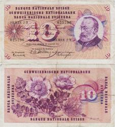 İSVİÇRE 10 FRANK 1955 ÇT(-)
