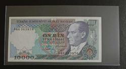 7.EMİSYON NADİR A SERİSİ 10.000 LİRA ÇİL KONDİSYONDA