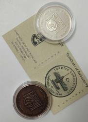 1996 Habitat II Kent Zirvesi--İstanbul Kız Kulesi Hatıra Gümüş & Bronz