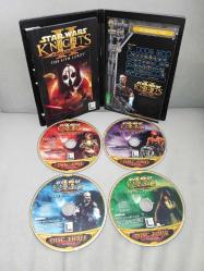 Pc oyun star wars knights 2 of the sith lords. Orijinal. kitapçık mevcut. 4 disk. Diskler 10 üzerinden 9.5 iyi durumda Koleksiyonluk