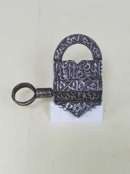 NADİR ANTİKA OSMANLI DÖNEMİ EL İŞÇİLİĞİ KALİGRAFİK DEMİR ASMA KİLİT