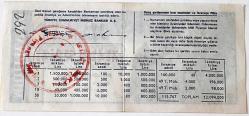 MİLLİ PİYANGO 19 ŞUBAT 1975  DÖRTTE BİR BİLET (N) NOT : Sararmalar var