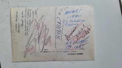 TÜRK SANAT MÜZİĞİ SANATÇISI ve KORO ŞEFİ İNCİ ÇAYIRLI'NIN ORİJİNAL FOTOĞRAFI - 18 x 12 cm EBADINDA - İNCİ ÇAYIRLI, İSTANBUL BÜYÜKŞEHİR BELEDİYESİ BAŞKANI AHMET İSVAN'LA KARŞILIKLI OTURURKEN ÇEKİLMİŞ BİR KARE