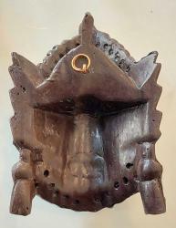 Bali-Endonezya, Etnik Şeytan Maskı. El Yapımı Mükemmel Detaylı Bir İşçilikte (Kahverengi). Terracota Döküm/Sert Kalite Reçine. 1930-1950'ler. Nadir.