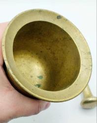 Osmanlı Dönemi Pirinç Havan, Orijinâl El'i ile..14 cm.