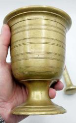 Osmanlı Dönemi Pirinç Havan, Orijinâl El'i ile..14 cm.