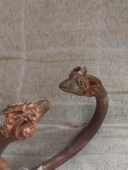 Koç Boynuzlu Pirinç Bileklik. Ürün Replikadır..8 cm.