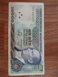 KAYIK BASKI 7.Emisyon 10.000 Lira (10 Bin/On Bin) HALİYLE.