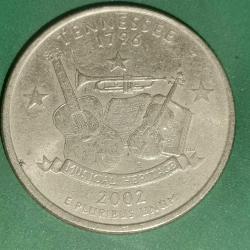 AMERİKA  2002 D    25 CENT  ÇEYREK DOLAR  HATIRA 50 Eyalet Çeyreklikleri - Tennessee
