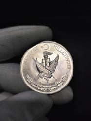 1960 Hakimiyet Milletindir Gümüş 10 Lira Çil
