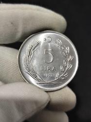 1977 Yılı Hatıra Herkese Ekmek ve Konut 5 Lira