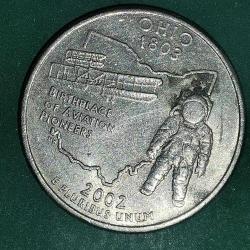 AMERİKA  2002   D    25 CENT  ÇEYREK DOLAR     HATIRA  50 Eyalet Çeyreklikleri - Ohio