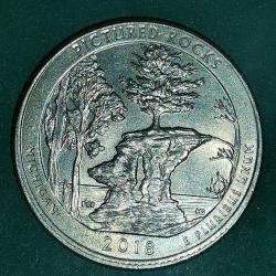 AMERİKA  2018 P    25 CENT  ÇEYREK DOLAR     HATIRA  Güzel Amerika Çeyrekleri - Pictured Rocks Ulusal Göl Kıyısı