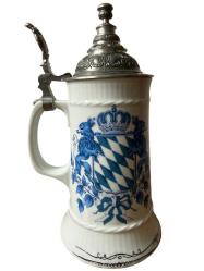 Zin Kapaklı Büyük Boy Almanya Bavyera Aslanı Logo Bira Bardağı TANKART