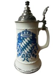 Zin Kapaklı Büyük Boy Almanya Bavyera Aslanı Logo Bira Bardağı TANKART