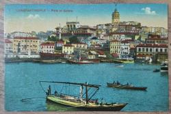 Osmanlı Dönemi İtalya Baskısı Pera Galata Görünüm Kartpostal