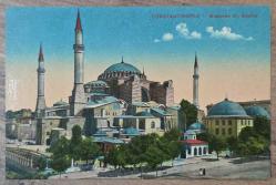 Osmanlı Dönemi İtalya Baskısı Aya Sofya Camii Görünüm Kartpostal