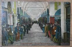 Osmanlı Dönemi İtalya Baskısı Kapalı Çarşı İç Görünüm Kartpostal