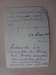 '' ..., Çubuk Barajı'nda, Kartal Yuvasının önünde ....  Ankara'da lise son sınıfta, .... 23 Nisan 1939 '' notlu Siyah Beyaz Fotoğraf - 6.5/9.5 cm.