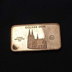 Köln Katedrali 1 Ons Bakır Külçe