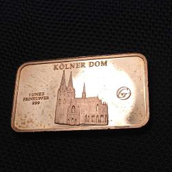 Köln Katedrali 1 Ons Bakır Külçe