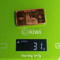 Köln Katedrali 1 Ons Bakır Külçe